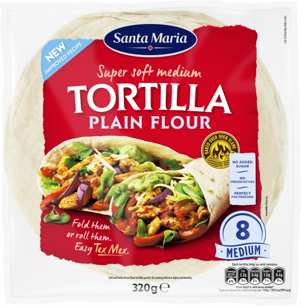 Plain Flour Soft Tortillas
